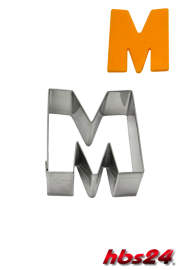 Buchstabe M - Ausstechformen Ausstecher aus Edelstahl - hbs24